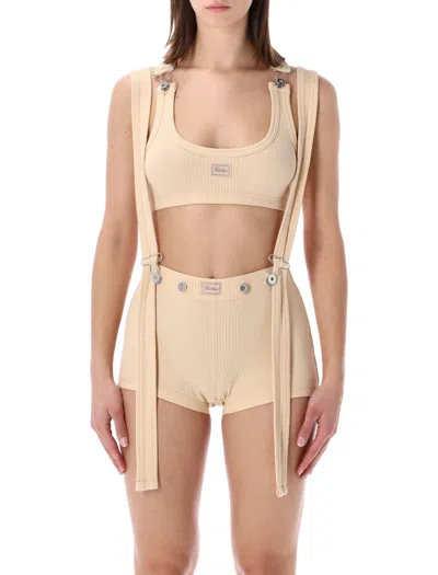 Jean Paul Gaultier Nude Cotton Top In Neutral