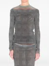 Jean Paul Gaultier Body Shadow And Prince Of Wales Top In Gray
