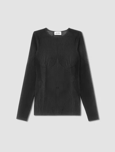 Jean Paul Gaultier Top In Mesh In Black,black