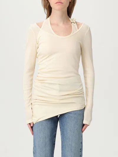JEAN PAUL GAULTIER TOP JEAN PAUL GAULTIER WOMAN COLOR BEIGE,H17231022