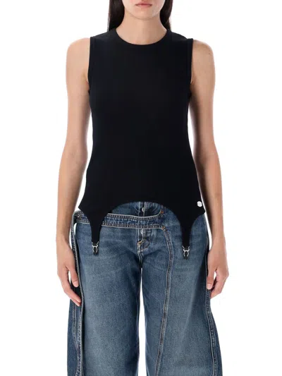 JEAN PAUL GAULTIER TOP JEAN PAUL GAULTIER WOMAN COLOR BLACK,H28782002