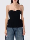 Jean Paul Gaultier Fitted Wool-blend Ribbed Knit Top In Black