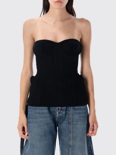 JEAN PAUL GAULTIER TOP JEAN PAUL GAULTIER WOMAN COLOR BLACK,H55505002