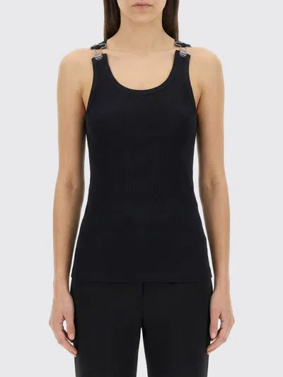 Jean Paul Gaultier Ribbed Tank Top With Overall Buckles Black