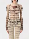 Jean Paul Gaultier Tattoo Mariniere Mesh Long-sleeve Top