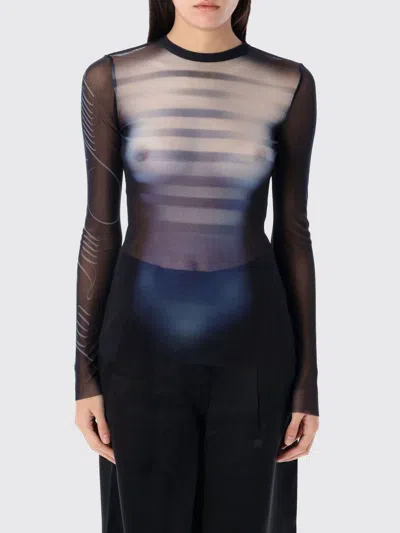 JEAN PAUL GAULTIER TOP JEAN PAUL GAULTIER WOMAN COLOR NAVY,G48393045