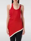 Jean Paul Gaultier Ribbed Twisted Double Layer Cotton Tank Top