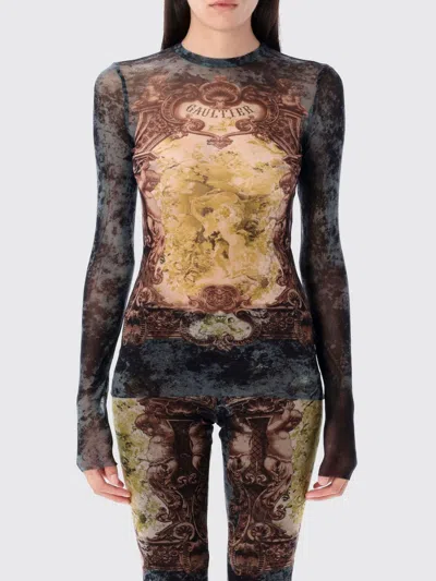 Jean Paul Gaultier Top  Woman Color Yellow In Brown