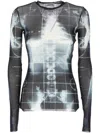 Jean Paul Gaultier The Squeletor Long Sleeves Mesh Top In Multi