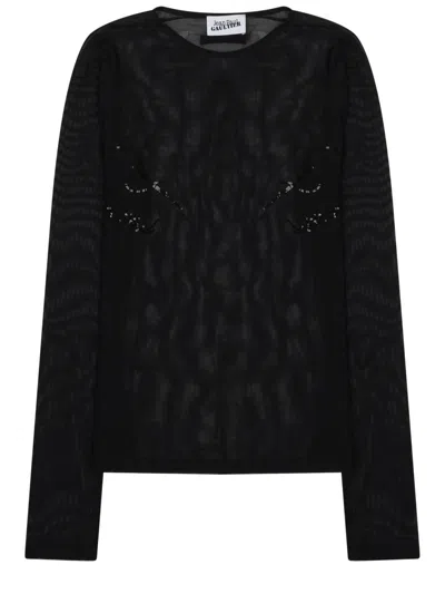 Jean Paul Gaultier Top "needles " In Black