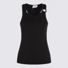 Jean Paul Gaultier Tank Top With Gold-tone Hardware And Ribbed Texture In Black
