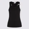 Jean Paul Gaultier Tank Top With Gold-tone Hardware And Ribbed Texture In Black