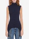 Jean Paul Gaultier Top With Lingerie Garter In Blue