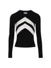 Jean Paul Gaultier Top With Transparent Chevron Black In Black