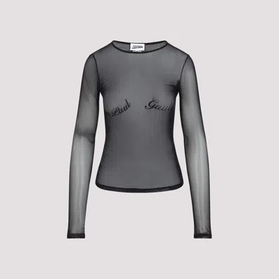 JEAN PAUL GAULTIER TOP WITH VELVET FLOCK