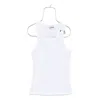 Jean Paul Gaultier Ribbed Texture Scoop Neck Sleeveless Top In White