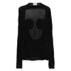 Jean Paul Gaultier Light Jersey Backless Top With Covered Cup Detail In Black