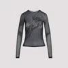 Jean Paul Gaultier Top The Sequin In Tulle Nero Donna