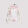 Jean Paul Gaultier Le Classique Printed Mesh Top