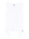 Jean Paul Gaultier Cotton Ribbed Tank Top With Lingerie Garter Clothing In White