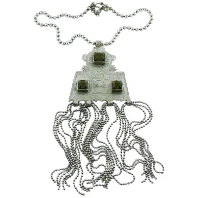 Pre-owned Jean Paul Gaultier Touareg Style Pendant Necklace In Gray