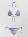 Jean Paul Gaultier Triangle Top Bikini Adjustable Straps In Blue