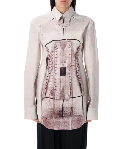 JEAN PAUL GAULTIER TROMPE L&#039;OEIL CORSET SHIRT