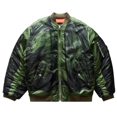 Pre-owned Jean Paul Gaultier Trompe L'oeil Bomber Jacket 'green' | Men's Size Xs