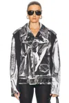 Jean Paul Gaultier Cotton Coated Jacket In Black & White