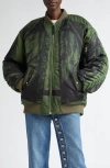 Jean Paul Gaultier Khaki 'the Trompe L'œil' Bomber Jacket In Khaki/black