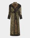 Jean Paul Gaultier Multicolor Double-breasted Coat In Beigebrowndarkbrownblack