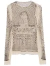 Jean Paul Gaultier Knit-print T-shirt In Neutrals