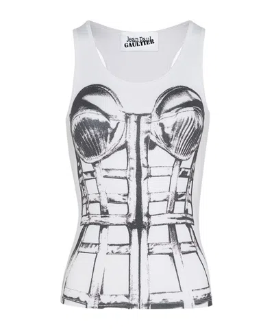 JEAN PAUL GAULTIER TROMPE L'OEIL PRINT TOP