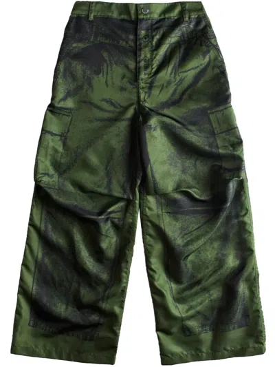 Jean Paul Gaultier Trompe L'oeil-print Trousers In Green