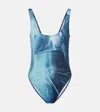 Jean Paul Gaultier Abstract-print Swimsuit In Animal Print
