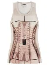 Jean Paul Gaultier Trompe-l'ail Printed Tank Top