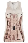 Jean Paul Gaultier Printed Ribbed Sleeveless Top