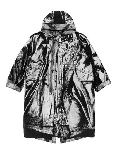 JEAN PAUL GAULTIER TROMPE-PRINT PARKA