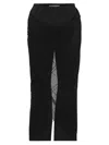 Jean Paul Gaultier Straight Leg Trousers With Draped Tulle Overlay