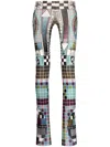 Jean Paul Gaultier Multicolor Printed Casual Pants In Multicolour
