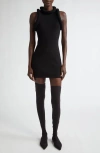 Jean Paul Gaultier Jersey Mini Dress In Black