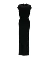 Jean Paul Gaultier Women Long Dress With Inserts In Black