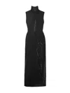 Jean Paul Gaultier Sheer Fabric Sequin Embellishments High Neckline In Black