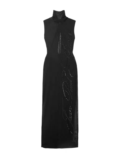 JEAN PAUL GAULTIER JEAN PAUL GAULTIER TULLE MAXI DRESS WITH HALTERNECK
