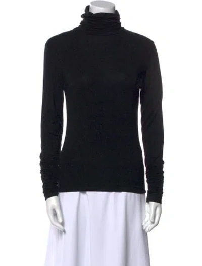 Pre-owned Jean Paul Gaultier Turtleneck Long Sleeve Sweatshirt In Black