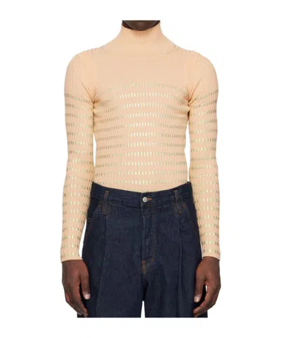 Jean Paul Gaultier Turtleneck Sweater In Brown