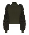 Jean Paul Gaultier The Bouclette High-neck Wool Sweater In Green
