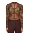 Jean Paul Gaultier Turtleneck T-shirt In Multi