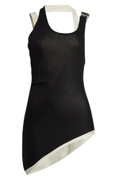 JEAN PAUL GAULTIER JEAN PAUL GAULTIER TWISTED DOUBLE LAYER RIB TANK