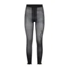 Jean Paul Gaultier Signature Script Sheer Tights In Black